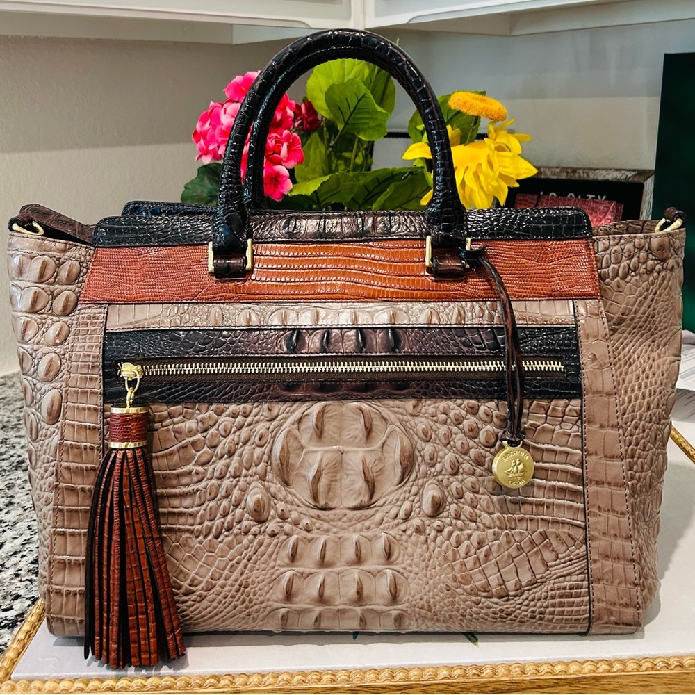 Brahmin Osprey Tri-Texture Anna Satchel
